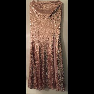NWT Long sequin skirt with slit